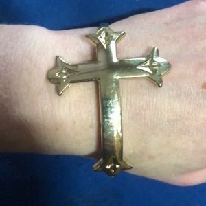 Gold Toned Cross Bracelet